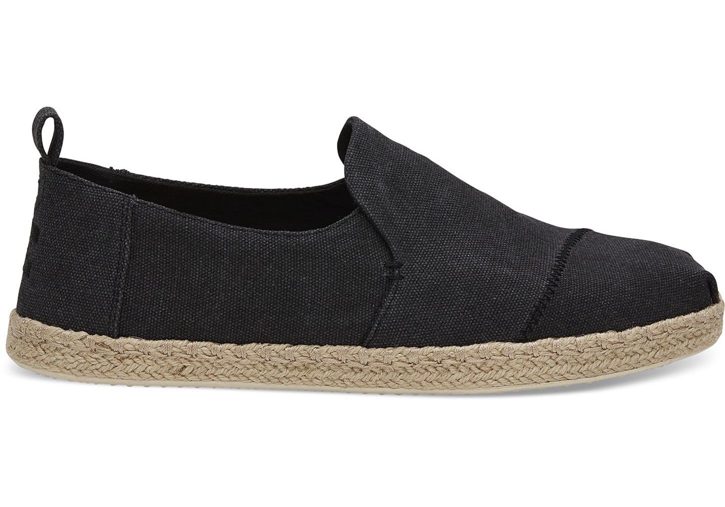 Toms Espadryle Męskie Czarne - Alpargata Rope - 82BORHPJU